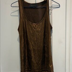 Charlotte Tarantola Metallic Brown Tank Top⭐️